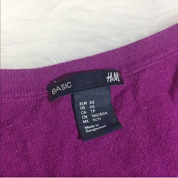 H&M Purple Plum Button Up Front Cardigan - Picture 4 of 5